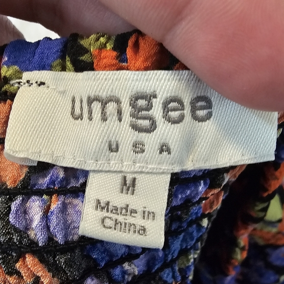 Umgee Floral Puff Sleeve Dress - Picture 7 of 7